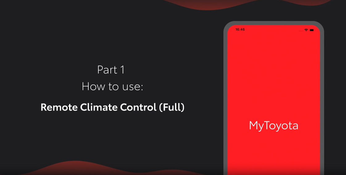 MyToyota App - Remote Climate Control